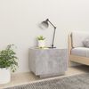 vidaXL Bedside Cabinet Concrete Grey Engineered Wood Compact