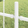 vidaXL Garden Fence 7 pcs White 39.04 x 3.94 ft Powder-coated Steel