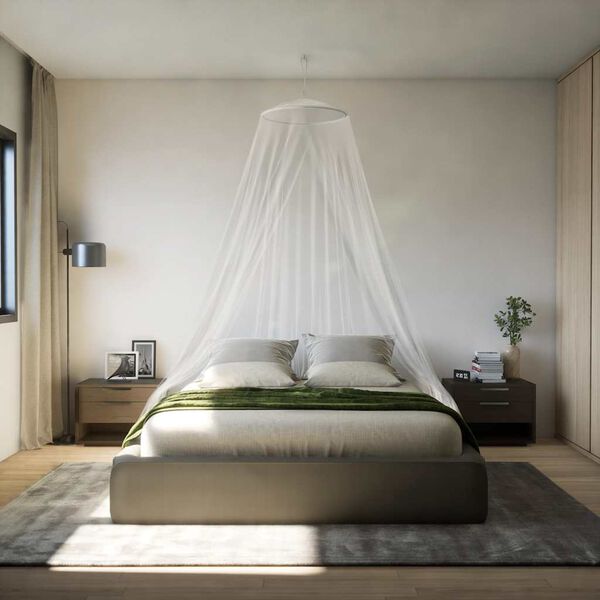 vidaXL Mosquito Net for Bed 220 Mesh White 56x56 x 86.6 "