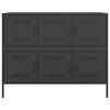 vidaXL Sideboard Black Cold-rolled steel Medium Adjustable Feet