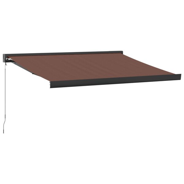 vidaXL Retractable Awning Brown, Anthracite