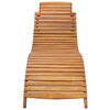 vidaXL Sun Lounger Taupe Solid Acacia wood Standard Foldable