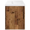 vidaXL Bathroom Sink Cabinet Old wood and white Engineered wood and ceramic