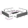 vidaXL Garden Lounge Set Dark Grey