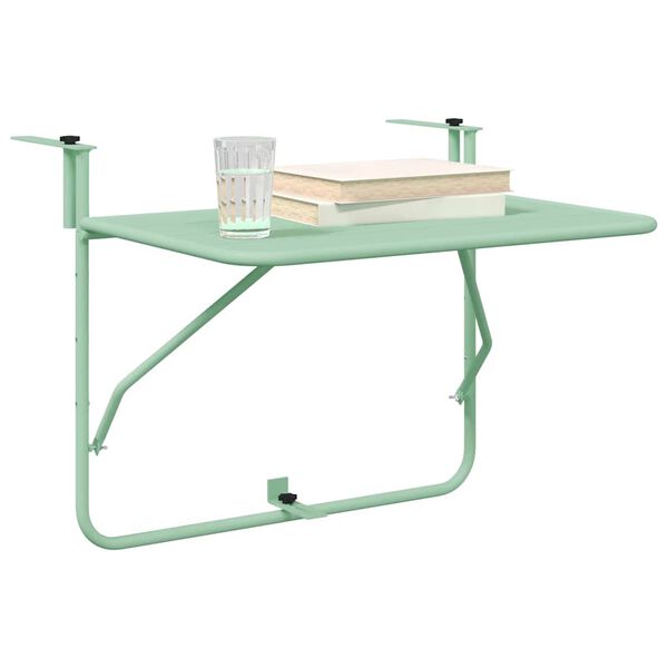 vidaXL Hanging Balcony Table Multicolor 2 60 x 39 x 65 cm Steel