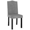 vidaXL Dining Chairs 6 pcs Light Gray Velvet