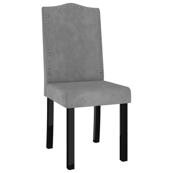 vidaXL Dining Chairs 6 pcs Light Gray Velvet