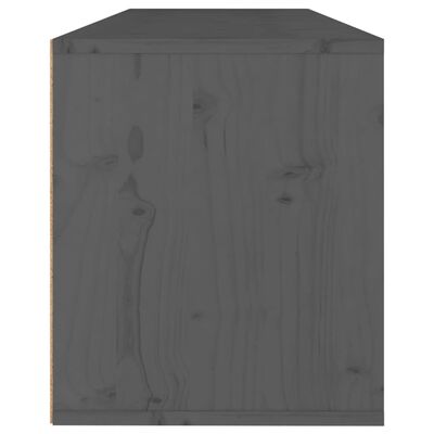 vidaXL Wall Cabinet Gray 39.4"x11.8"x13.8" Solid Wood Pine