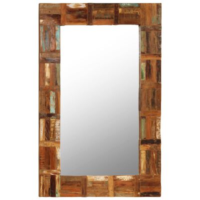 vidaXL Wall Mirror Solid Reclaimed Wood 23.6"x35.4"