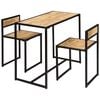 vidaXL Dining Set Natural wood and black
