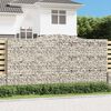 vidaXL Gabion Basket Silver Galvanized iron Large Sound-Absorbing