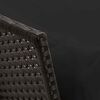 vidaXL Patio Sofa with Cushions Black Poly Rattan