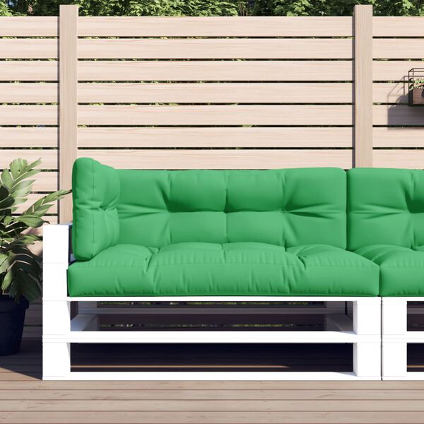 vidaXL Pallet Cushion Set of 3 Green Polyester UV-resistant