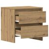 vidaXL Bedside Cabinet 2 pcs Artisan Oak 17.72 x 13.39 x 17.52 in
