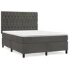 vidaXL Box Spring Bed Dark grey, White