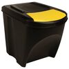vidaXL Stackable Garbage Bin Boxes 3 pcs Anthracite 19.8 gal Polypropylene
