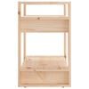 vidaXL Book Cabinet Natural Wood Solid Pine Wood Small Book Cabinet