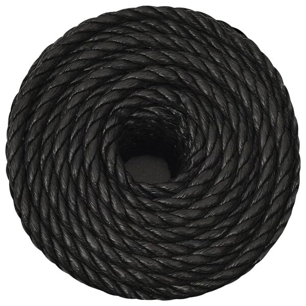vidaXL Work Rope Black 0.79 " 328.1 ' Polypropylene