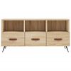 vidaXL TV Cabinet Sonoma Oak Engineered Wood, Iron Medium Storage