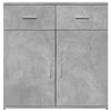 vidaXL Sideboards 2 pcs Concrete Gray 31.1"x15"x31.5" Engineered Wood