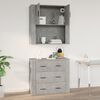 vidaXL Wall Cabinet Concrete grey Engineered wood
