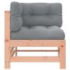 vidaXL Corner Sofa Solid Wood, Gray Solid Douglas Wood, Oxford Fabric