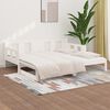 vidaXL Pull-out Day Bed White Solid pine wood 31.5 x 79.0 in