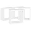 vidaXL Cube Shelf Set of 4 White Engineered wood Wall mounting