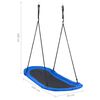 vidaXL Nest Swing Blue and Black Steel Frame 64.9x27.6 in