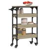 vidaXL Kitchen Trolley Sonoma Oak 20.9"x7.9"x29.9" Engineered Wood