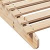 vidaXL Sun Lounger Natural Pine Solid Pine Wood Large