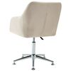 vidaXL Office Chair Cream Polyester, Plywood, Steel Height Adjustable