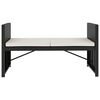 vidaXL 5 Piece Patio Lounge Set with Cushions Poly Rattan Black
