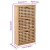 vidaXL Shoe Organizer Natural Solid walnut wood and plywood Medium