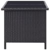 vidaXL Sofa Set Black PE rattan, powder-coated steel, glass Medium