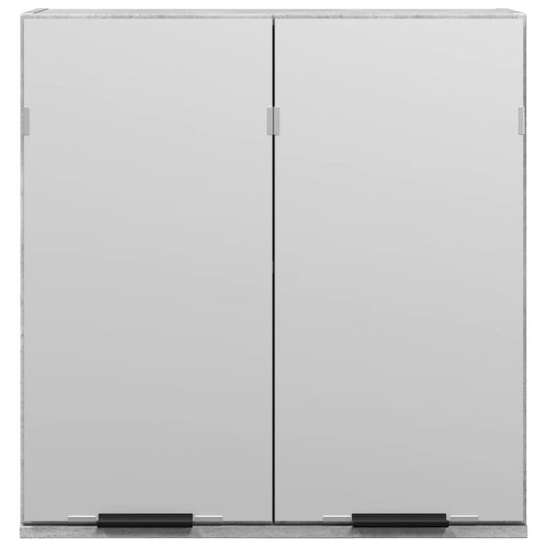 vidaXL Mirror Cabinet Concrete Grey Engineered Wood and Glass Medium
