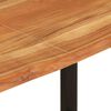 vidaXL Dining Table Acacia with Black Legs Solid Acacia Wood
