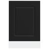 vidaXL Dishwasher Panel Black Engineered Wood 17.7 in x 0.6 in x 26.4 in