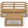 vidaXL Garden Lounge Set Honey brown Solid pinewood Medium Modular