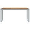 vidaXL Garden Dining Table Grey 62.99 x 31.50 x 29.53 in