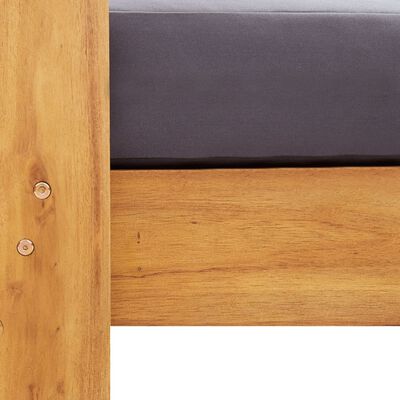 vidaXL 4 Piece Patio Lounge Set with Cushions Gray Solid Acacia Wood