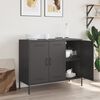 vidaXL Sideboard Black Cold-rolled steel Standard Adjustable Feet