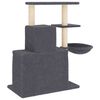 vidaXL Cat Tree Dark Grey Engineered wood, plush, sisal Medium Sleek