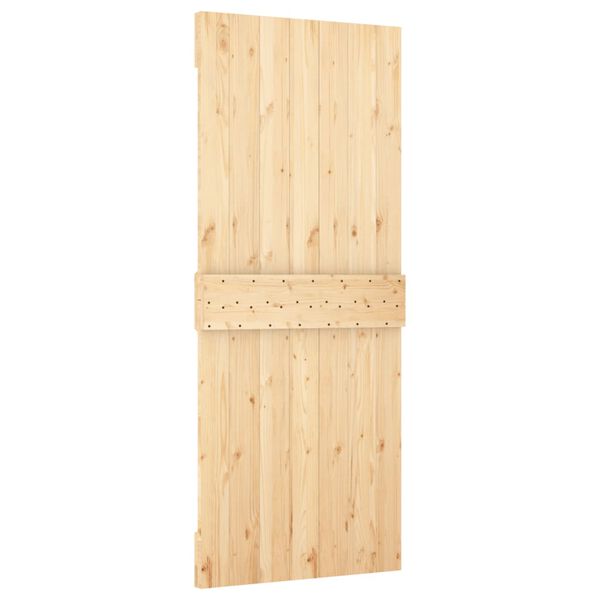 vidaXL Sliding Door with Hardware Set 33.5x82.7" Solid Wood Pine
