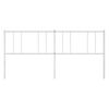 vidaXL Headboard White Powder-Coated Steel 70.9 in wide for double bed