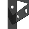 vidaXL Shelf Bracket Black Stainless steel with black finish