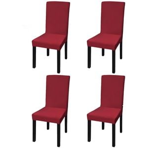 vidaXL Chair Cover Set of 4 Bordeaux 90% Polyester, 10% Spandex