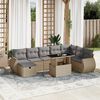 vidaXL Garden Sofa Set Beige, Light gray