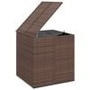 vidaXL Cushion Box Brown Gradient PE Rattan Large Cushion Box