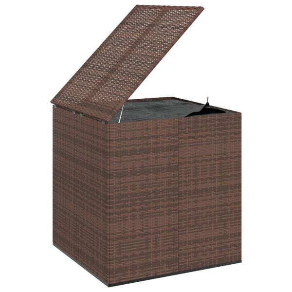 vidaXL Cushion Box Brown Gradient PE Rattan Large Cushion Box